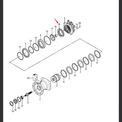 0668605 AP5S67 Bộ phận thủy lực máy đào tùy chỉnh EX120-5 Xuân động cơ cuộn